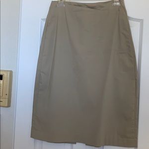 DKNY beige a line skirt cotton blend size 12